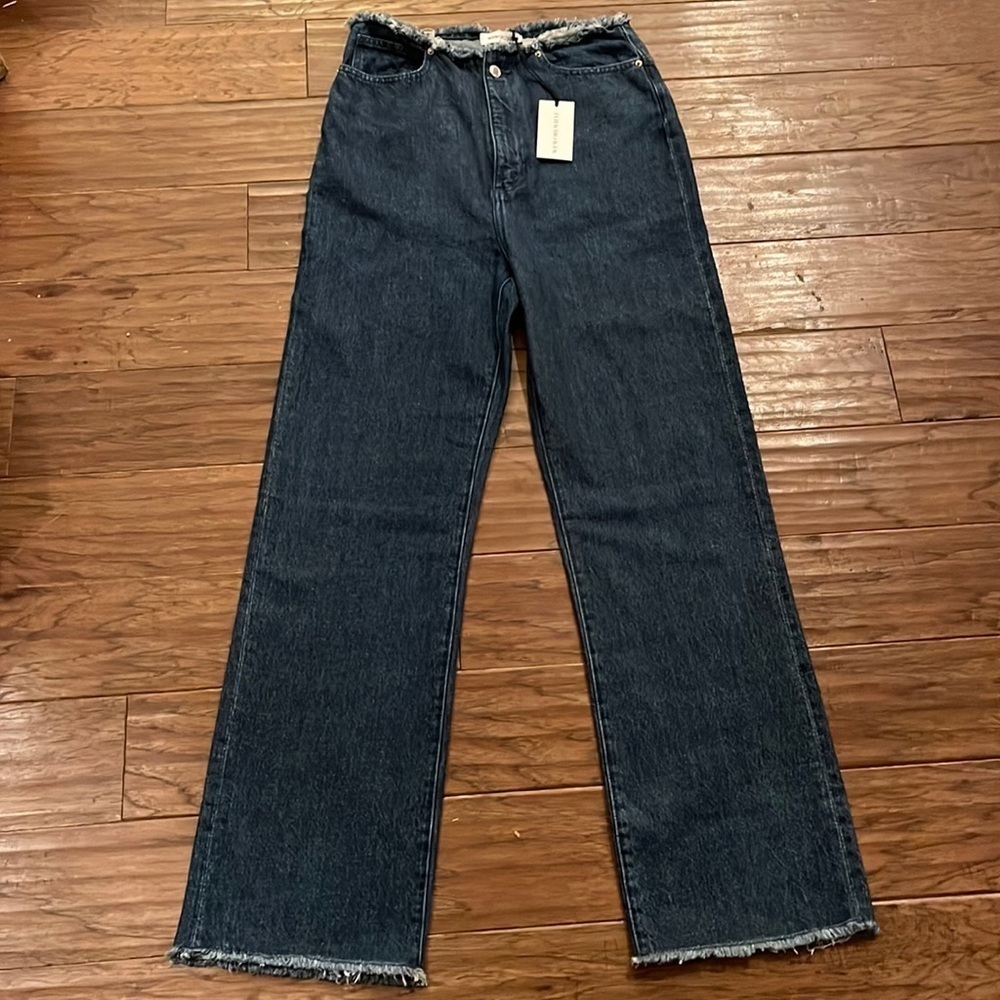 WeWoreWhat Womens Frayed WB Jeans
